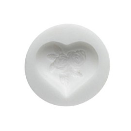 Силиконов калъп "Сърце с букет от рози"