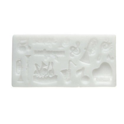 Силиконов калъп "Музикални инструменти - 14 елемента"