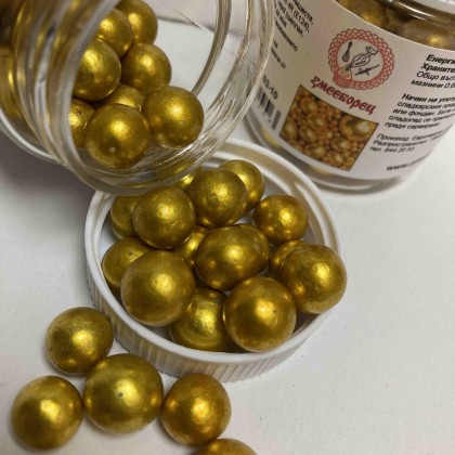 Захарна поръска "Перли" 10мм - старо злато - 35гр