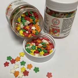 Захарна поръска "Цветлета" - шарени - 35гр