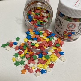 Захарна поръска "Звезди" - шарени - 35гр