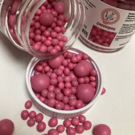 Захарна поръска "Перли" микс - розови - 45гр