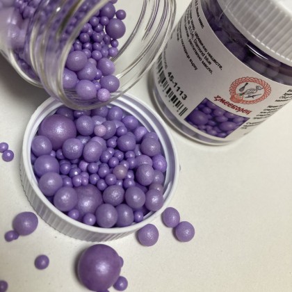 Захарна поръска "Перли" микс - лилави - 45гр