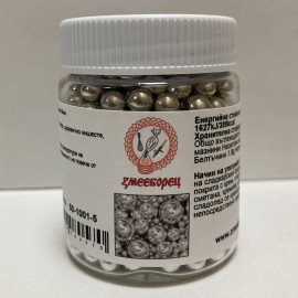 Захарна поръска "Перли" 5мм - сребърни - 50гр