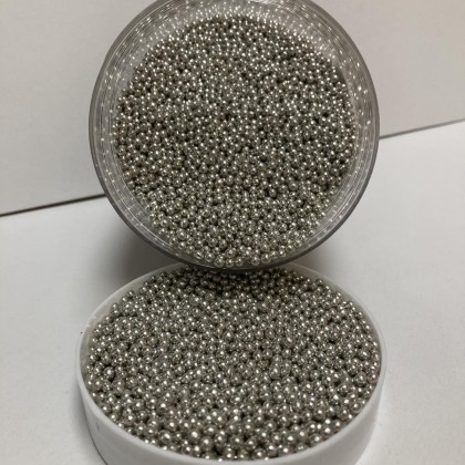Захарна поръска "Перли" 3мм - сребърни - 500гр