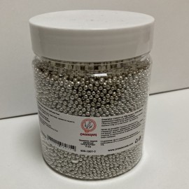 Захарна поръска "Перли" 3мм - сребърни - 500гр