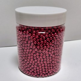 Захарна поръска "Перли" 5мм - розови - 500гр