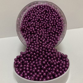 Захарна поръска "Перли" 5мм - фуксия - 500гр