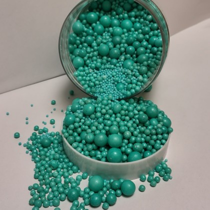 Захарна поръска "Перли" микс - тюркоаз - 500гр
