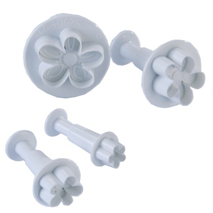 Комплект кутери с ежектор "Цвете 5 листа" - 4 елемента