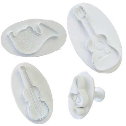 Комплект кутери с ежектор "Музикални инструменти" - 4 елемента