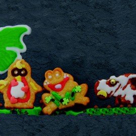 Комплект кутери с ежектор "Животни 3" - 4 елемента