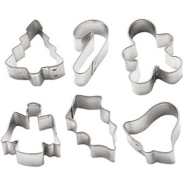 Комплект метални кутери "Нова година" - 6 елемента