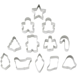 Комплект метални кутери "Нова година" - 12 елемента