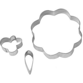 Комплект метални кутери "Цвете и пчела" - 2 елемента