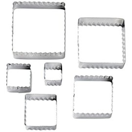 Комплект метални кутери "Квадрат-двустранен" - 6 елемента