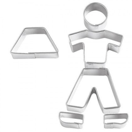 Комплект метални кутери "Момче и момиче" - 6 елемента