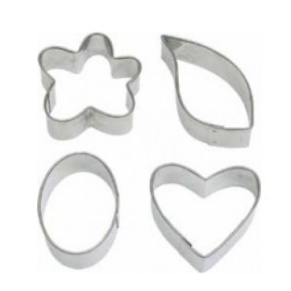 Комплект метални кутери "Весели форми" - 4 елемента