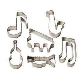 Комплект метални кутери "Музикални" - 6 елемента