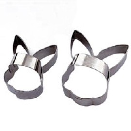 Комплект метални кутери "Глава на заек" - 2 елемента