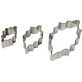 Комплект метални кутери "Новогодишно листо" - 3 елемента