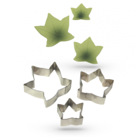 Комплект метални кутери "Листо от бръшлян" - 3 елемента