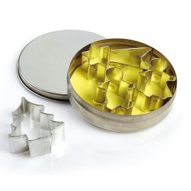 Комплект метални кутери "Коледни" - 4 елемента