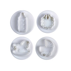 Комплект кутери с ежектор "Бебешки аксесоари -  малки" - 4 елемента