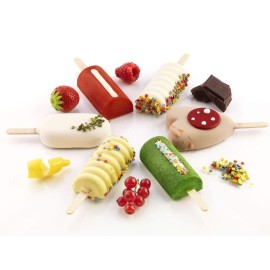 Комплект дървени пръчки за сладолед - 72х8мм