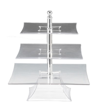 Поликарбонатна квадратна стойка "Кристал" - 3 етажа