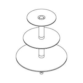 Пластмасова стойка на 3 етажа