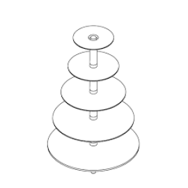 Пластмасова стойка на 5 етажа