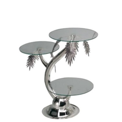 Стойка за торти на 3 етажа с палмови листа