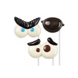 Форма за шоколадова отливка "Близалка-Очи и Очила"