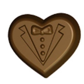 Термоформована форма "Бонбон сърце с фрак"