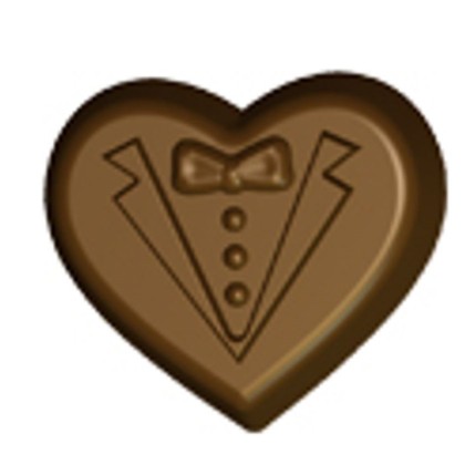 Термоформована форма "Бонбон сърце с фрак"