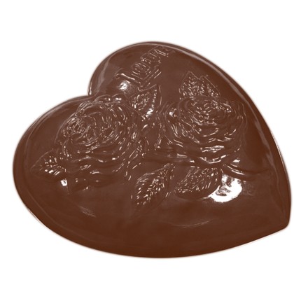 Термоформована форма "Сърце с рози и надпис любов"