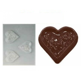 Термоформована форма "Три сърца с рози"