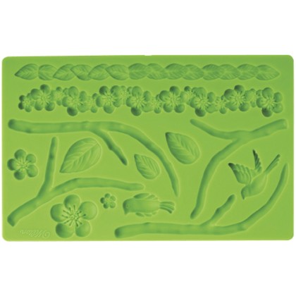 Силиконов калъп за листа и цветя "Природа"