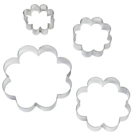 Комплект метални кутери за изрязване на цветя 4 елемента