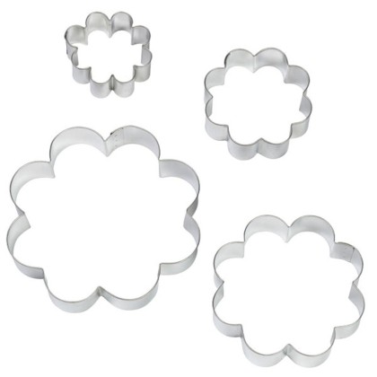 Комплект метални кутери за изрязване на цветя 4 елемента