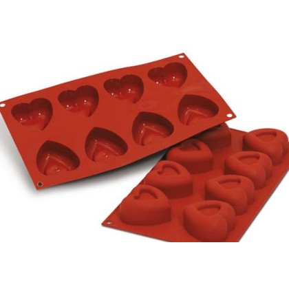 Силиконова форма сърце саварина - SF087