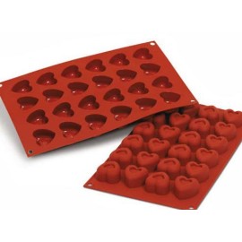 Силиконова форма сърце саварина - SF089