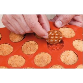 Силиконова форма вафла кръгла - SF143