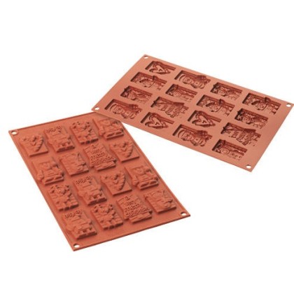 Силиконова форма коледни шоколадчета - SF146